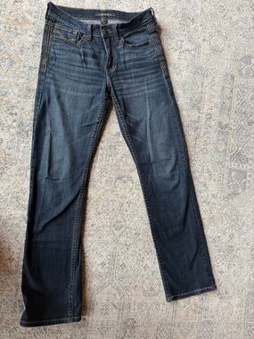 Straight-Leg Men's Jeans in Dark Indigo Wash